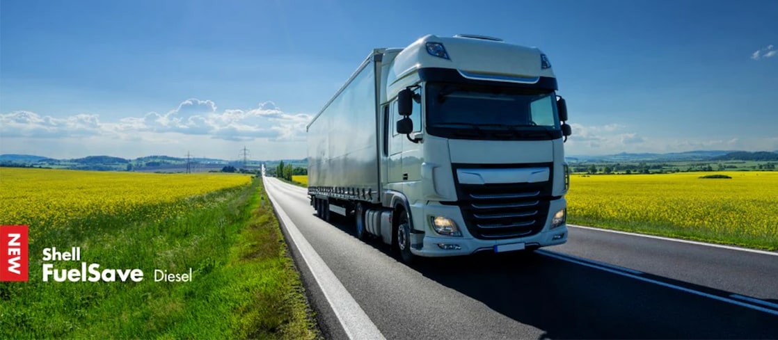 White truck on highway
