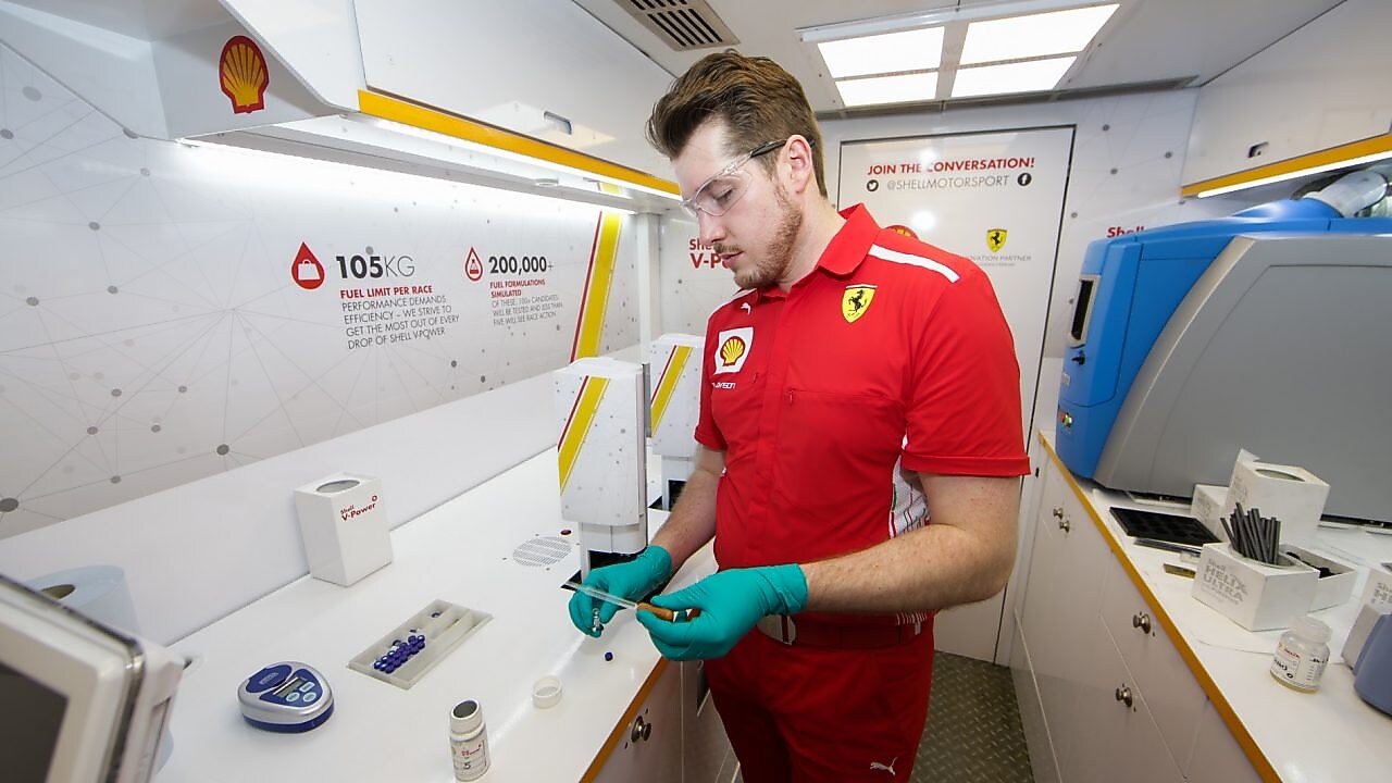 Shell scientist on the scuderia ferrari lab