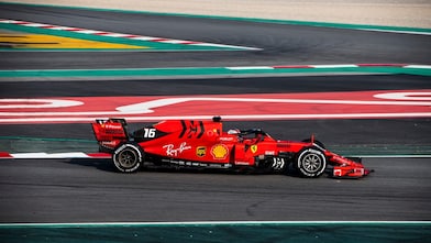 Ferrari car on racetrack