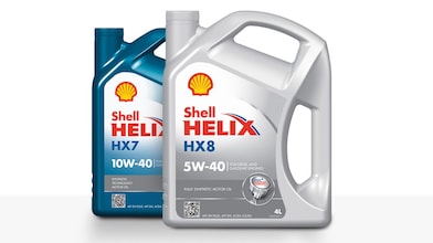 Shell Helix Flexi Molecule Technology banner, emphasizing adaptability in lubrication.