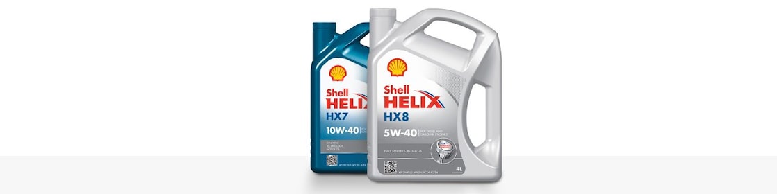 Image of Shell Helix HX7 and HX8 engine oils with Flexi-molecule technology
